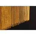 Luxusní art deco lustr Odilon z kovu zlaté barvy s řetězovým zdobením 118cm