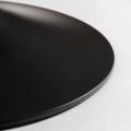 Art deco čtvercový kovový barový stůl Lebi s hladkou oblou černou nohou s vrchní porcelánovou bílou deskou 75 cm