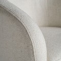 Stylové moderní designové atypické čalouněné prošívané křeslo Ria v bílo šedé barvě s texturovaným potahem 78 cm