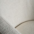 Stylové moderní designové atypické čalouněné prošívané křeslo Ria v bílo šedé barvě s texturovaným potahem 78 cm