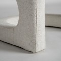 Stylové moderní designové atypické čalouněné prošívané křeslo Ria v bílo šedé barvě s texturovaným potahem 78 cm