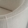 Stylové moderní designové atypické čalouněné prošívané křeslo Ria v bílo šedé barvě s texturovaným potahem 78 cm