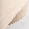 Luxusní art deco TV stolek Reyesse v béžové barvě dřeva obdélníkového tvaru se dvěma šuplíky s úložným prostorem 220 cm