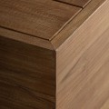 Luxusní moderní zahradní designový čtvercový dřevěný hnědý konferenční stolek Deras s terasovým podlahovým efektem 80 cm