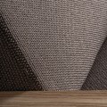 Luxusní moderní venkovské stylové čalouněné zahradní křeslo Koras s masivní hnědou konstrukcí 110 cm