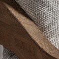 Luxusní koloniální masivní čtyřmístná zahradní sedačka Borinila se šesti polštáři v šedé barvě 250 cm