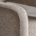 Luxusní moderní klubové křeslo Hassan s celoplošným čalouněním a textilním potahem v béžové barvě 70 cm