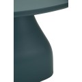 Moderní designový oblý čtvercový přiruční stolek Avanguardio v modré barvě s keramickým vzhledem a hladkým povrchem 48 cm