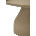 Moderní oblý čtvercový kaki zelený příruční stolek Avanguardio s keramickým vzhledem 48 cm