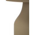 Moderní čtvercový oblý kaki zelený příruční stolek Avanguardio s designovým nádechem a keramickým vzhledem 50 cm