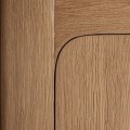 Luxusní moderní pětidvířkový masivní příborník Oakis se šesti poličkami ve světle hnědé barvě 270 cm