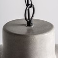 Luxusní art deco šedý kulatý závěsný lustr Morisa s hladkým povrchem z betonu 43 cm