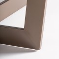 Luxusní art deco obdélníkový mramorový jídelní stůl Brilon s měděnýma nohama z kovu s porcelánovou černou deskou 250 cm