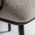 Luxusní moderní art deco čalouněné sametové křeslo Morisa v oblém tvaru šedé a hnědé barvě 79 cm