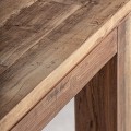 Luxusní koloniální obdélníkový hnědý masivní jídelní stůl Goz s výraznou strukturou letokruhů 270 cm
