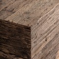 Luxusní koloniální konferenční stolek Tavar obdélníkového tvaru z hnědého strukturovaného masivního dřeva 151 cm