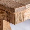 Luxusní klasický masivní obdélníkový hnědý rozkládací jídelní stůl Masera s vyřezávanými nožičkami 280 cm