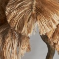 Luxusní etno atypická stolní lampa Palm ve tvaru palmy s listy z přírodního vlákna ve zlato hnědé barvě 80 cm