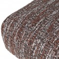 Luxusní bouclé moderní čalouněné křeslo Rebor s hnědo bílým strukturovaným potahem a třemi nohama 87 cm