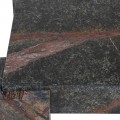 Designový industriální mramorový čtvercový příruční stolek Garen v černé barvě s červenými žilkami 52 cm