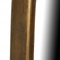 Designové glamour atypické závěsné zrcadlo Calista s kovovým rámem v mosazné barvě 99 cm