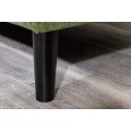 Designová třímístná univerzální rohová sedačka Sallen s manšestrovým zeleným potahem a prošíváním 220 cm