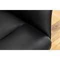 Designové moderní černé otočné kancelářské křeslo Mariposa s koženým potahem s kovovou nohou 89 cm
