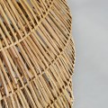 Luxusní etno oválný hnědý ratanový závěsný lustr Save ve tvaru motýlé kukle 137 cm