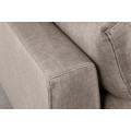 Luxusní designová industriální čalouněná rohová sedačka Molara se sametovým taupé hnědým potahem s pěti polštáři 313 cm