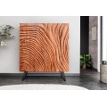 Stylová art deco obdélníková hnědá masivní dvoudveřová barová skříňka Wiellde s kovovými černými nožičkami 120 cm