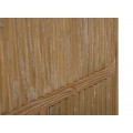 Stylový masivní art deco hnědý oválný dvoudveřový příborník Meer se zásuvkou se zlatými úchyty s výraznou strukturou 82 cm