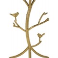 Designový glamour mramorový kulatý kovový zlatý příruční stolek Natura Elegante s atypickou nohou 60 cm