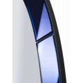 Moderní designové oválné nástěnné zrcadlo Retal s námořnickým modrým skleněným rámem 150 cm