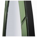 Moderní designové oválné nástěnné zrcadlo Retal se zeleným skleněným rámem 150 cm