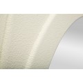 Moderní designové nástěnné zrcadlo Landa s atypickým vlnitým vrstveným dřevěným rámem v krémové barvě 165 cm