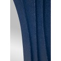 Moderní designové nástěnné zrcadlo Landa s atypickým vlnitým vrstveným dřevěným rámem v námořnické modré barvě 165 cm