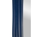 Moderní designové nástěnné zrcadlo Landa s atypickým vlnitým vrstveným dřevěným rámem v námořnické modré barvě 165 cm