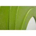 Modern&iacute; designov&eacute; n&aacute;stěnn&eacute; atypick&eacute; zrcadlo Landa s efektem vrstven&iacute; se zelen&yacute;m dřevěn&yacute;m r&aacute;mem 165 cm