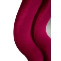 Designové moderní obdélníkové atypické zrcadlo Swan ve fuchsiové fialové barvě se semišovým sametovým potahem 160 cm