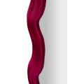 Designové moderní obdélníkové atypické zrcadlo Swan ve fuchsiové fialové barvě se sametovým potahem 160 cm