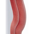 Moderní růžové obdélníkové nástěnné zrcadlo Swan s dvojitým vlnitým rámem se sametovým potahem 160 cm