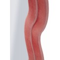 Modern&iacute; růžov&eacute; obd&eacute;ln&iacute;kov&eacute; n&aacute;stěnn&eacute; zrcadlo Swan s dvojit&yacute;m vlnit&yacute;m r&aacute;mem se sametov&yacute;m potahem 160 cm