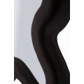 Stylové nástěnné zrcadlo Swan s dvojitým vlnitým rámem v černém semišově sametovém potahu 160 cm