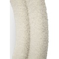 Elegantní zrcadlo Swan s krémovým vlnitým rámem a jemným bouclé potahem v zaobleném obdélníkovém designu 160 cm