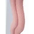 Designové růžové zrcadlo Swan s jemně vlnitým rámem a zaobleným horním obloukem s bouclé potahem 160 cm