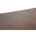 Stylový industriální obdélníkový jídelní stůl Glady s hnědou dřevěnou deskou a šedou kovovou konstrukcí 140 cm