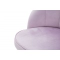 Stylová art deco fialová sametová jídelní židle Elveria s černými nožičkami a zlatým detailem 80 cm
