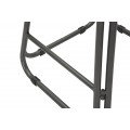 Designová industriální barová židle Shawn z kovu v tmavě šedé barvě se světlým patinovaným nátěrem sedáku 102 cm