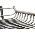 Designová industriální barová židle Shawn z kovu v tmavě šedé barvě se světlým patinovaným nátěrem sedáku 102 cm