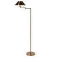 Moderní kovová bronzová stojací lampa Mistin s kuželovým stínítkem a nastavitelným ramenem 157 cm